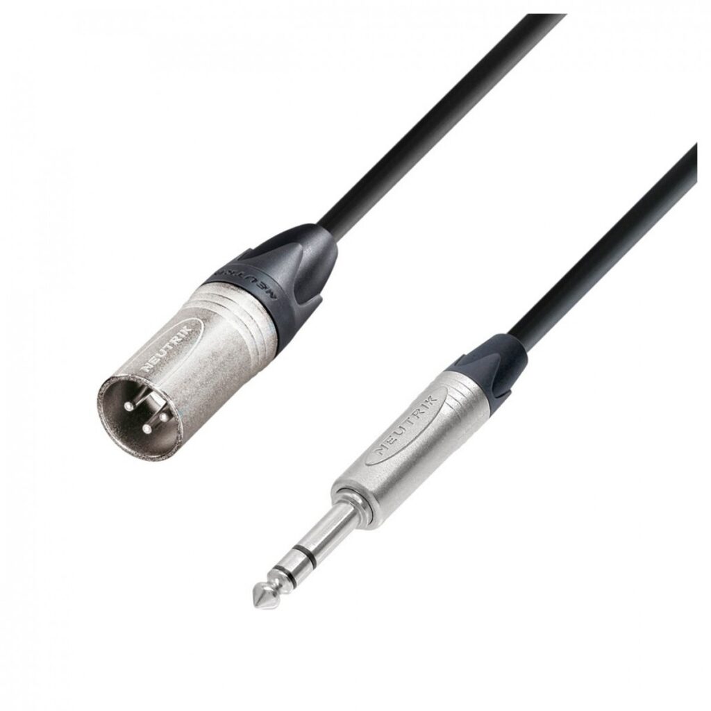 Adam Hall 5 STAR Neutrik Balanced XLR (M) to TRS 1/4" Jack Cable 5m