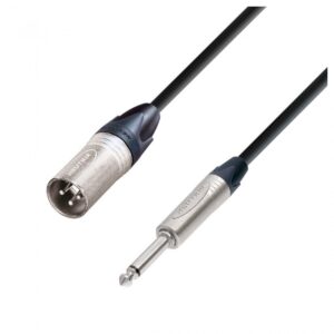 Adam Hall 5 STAR Neutrik XLR (M) to Unbalanced TS 1/4" Jack Cable 5m - Image 1