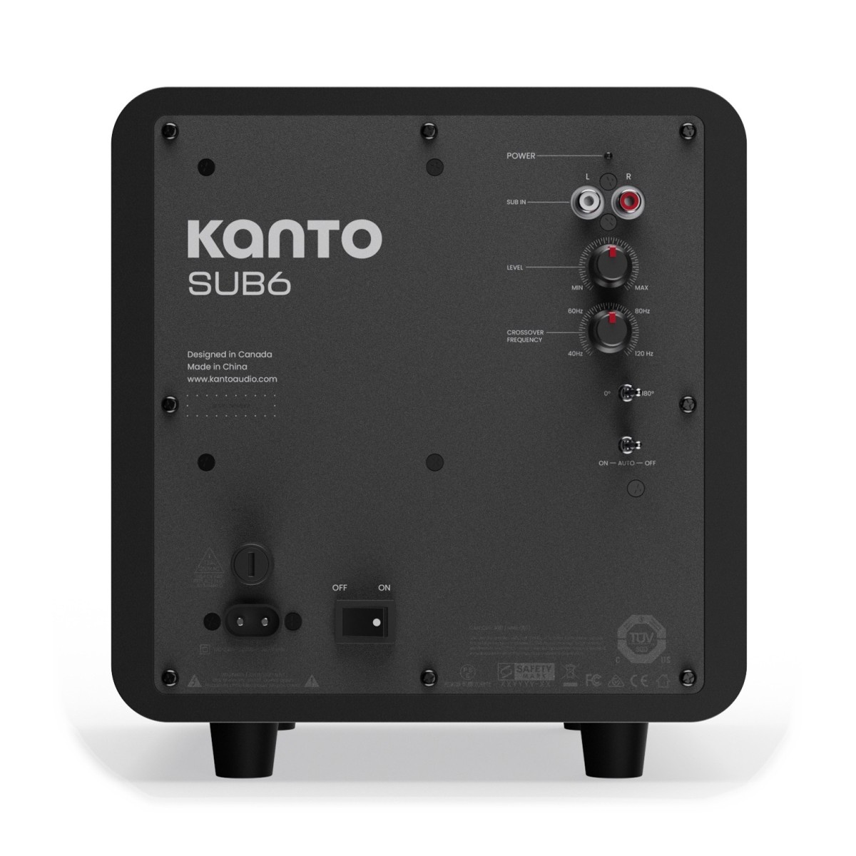 Kanto SUB6 Vinyl Subwoofer Matte Black - Image 3