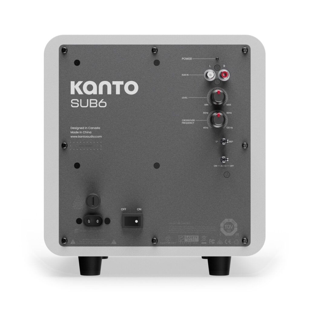Kanto SUB6 Vinyl Subwoofer Matte White