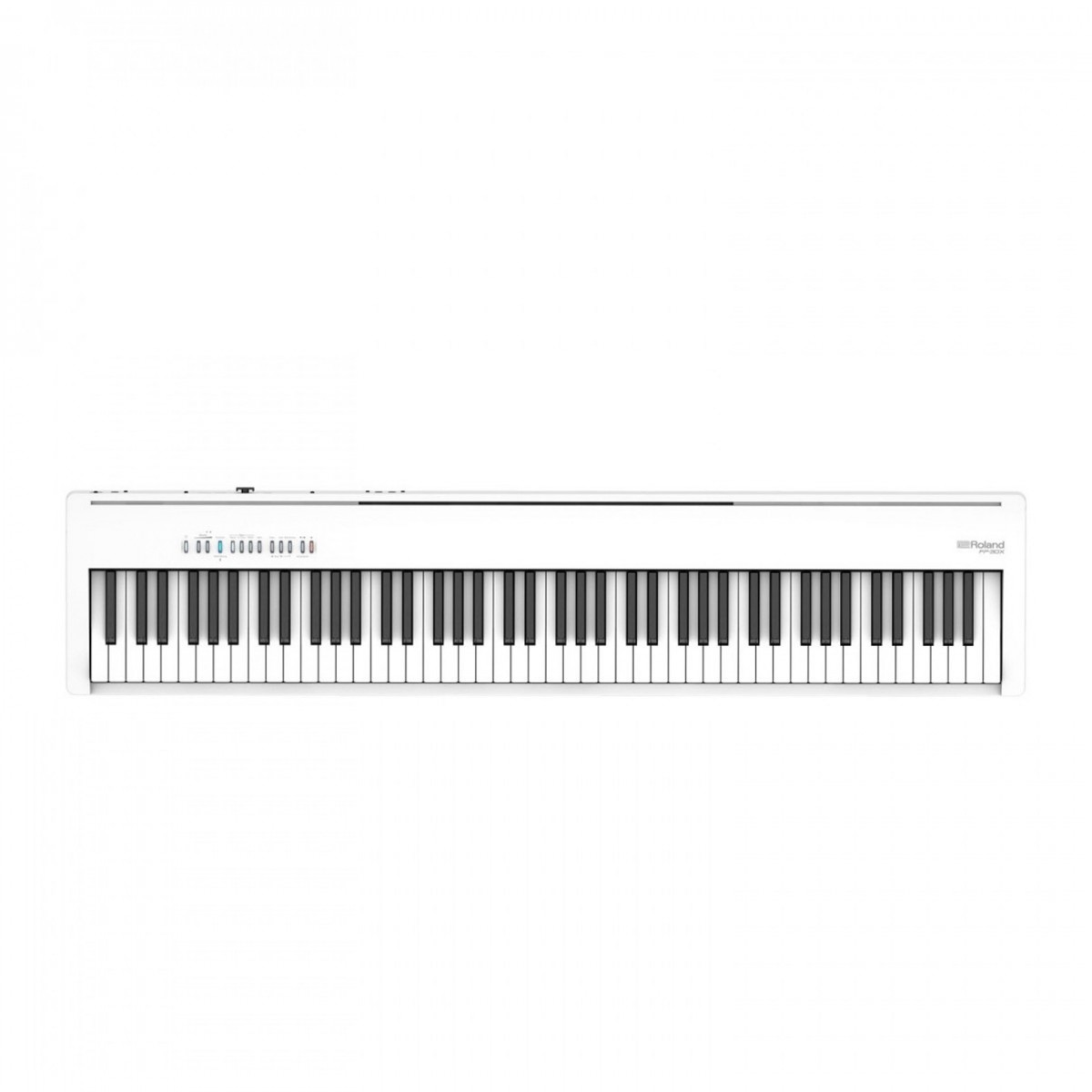 Roland FP-30X Digital Piano with Wood Frame Stand and Pedals White - Image 2