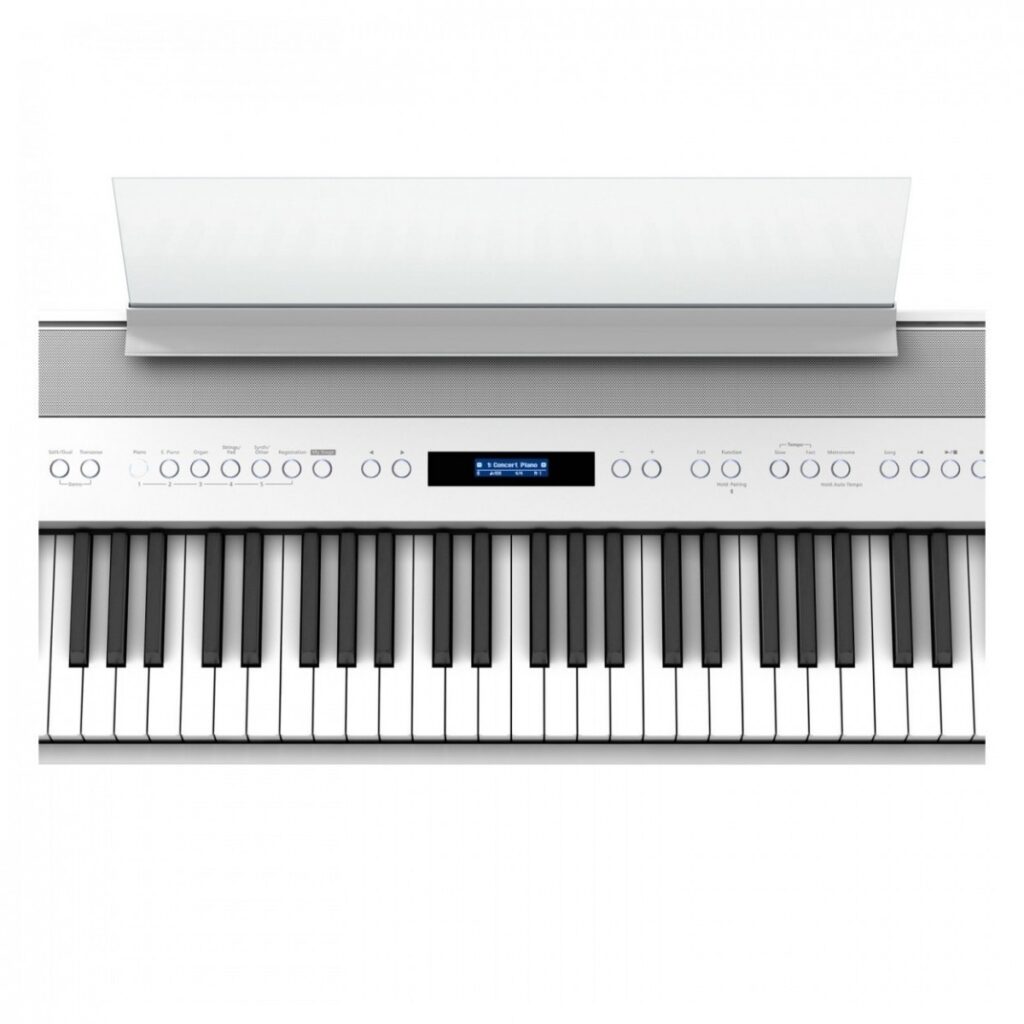 Roland FP-60X Digital Piano with Wood Frame Stand and Pedals White