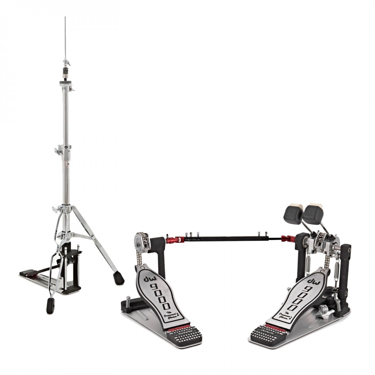 DW 9000 Series Full Hardware Set Double Pedal - Image 1