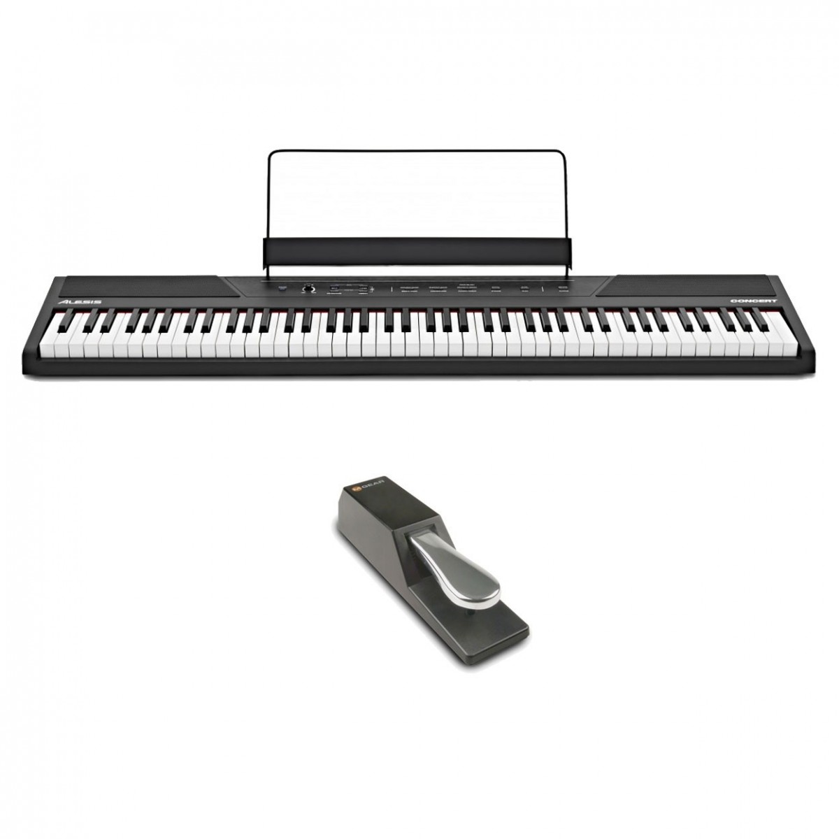 Alesis Concert 88 Key Semi-Weighted Digital Piano with Sustain Pedal - Image 1