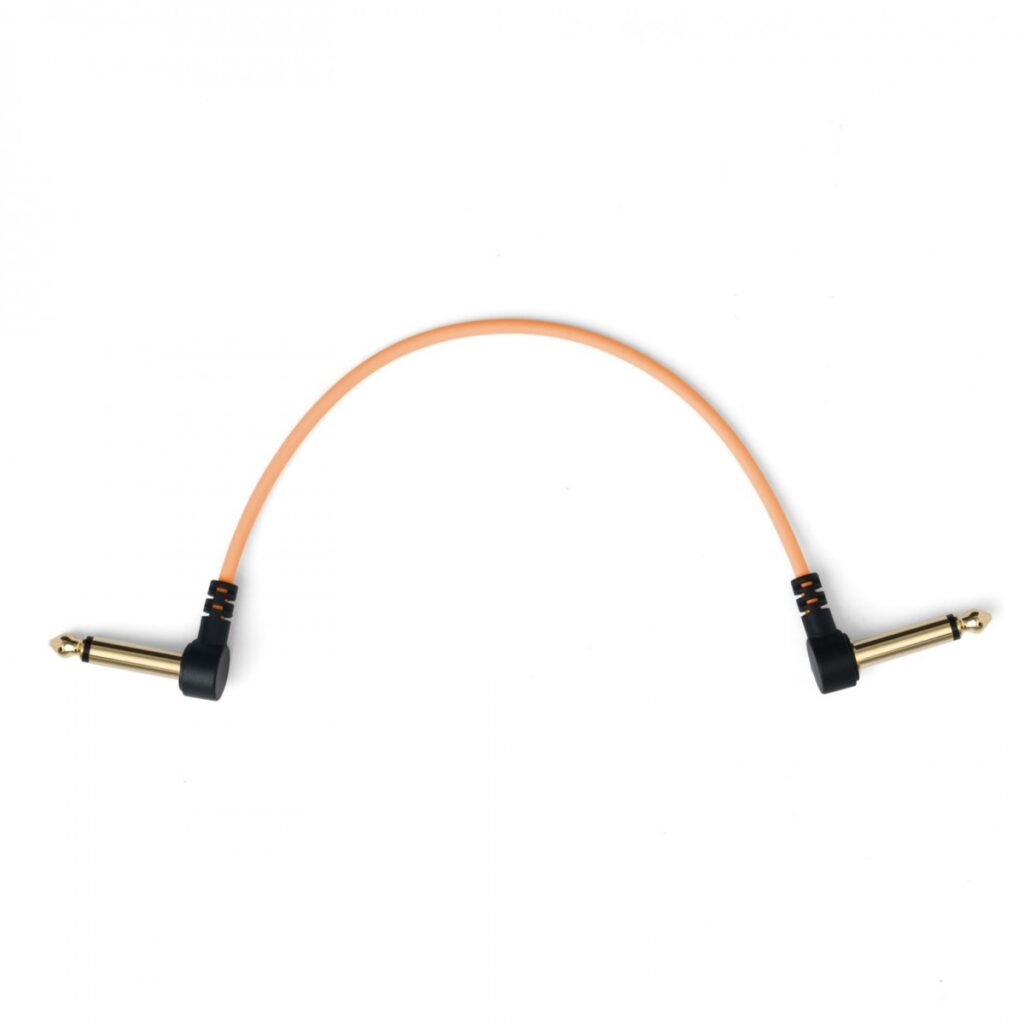MyVolts Candycords Pedal Cable 6.35mm Angled - 10cm Sunset