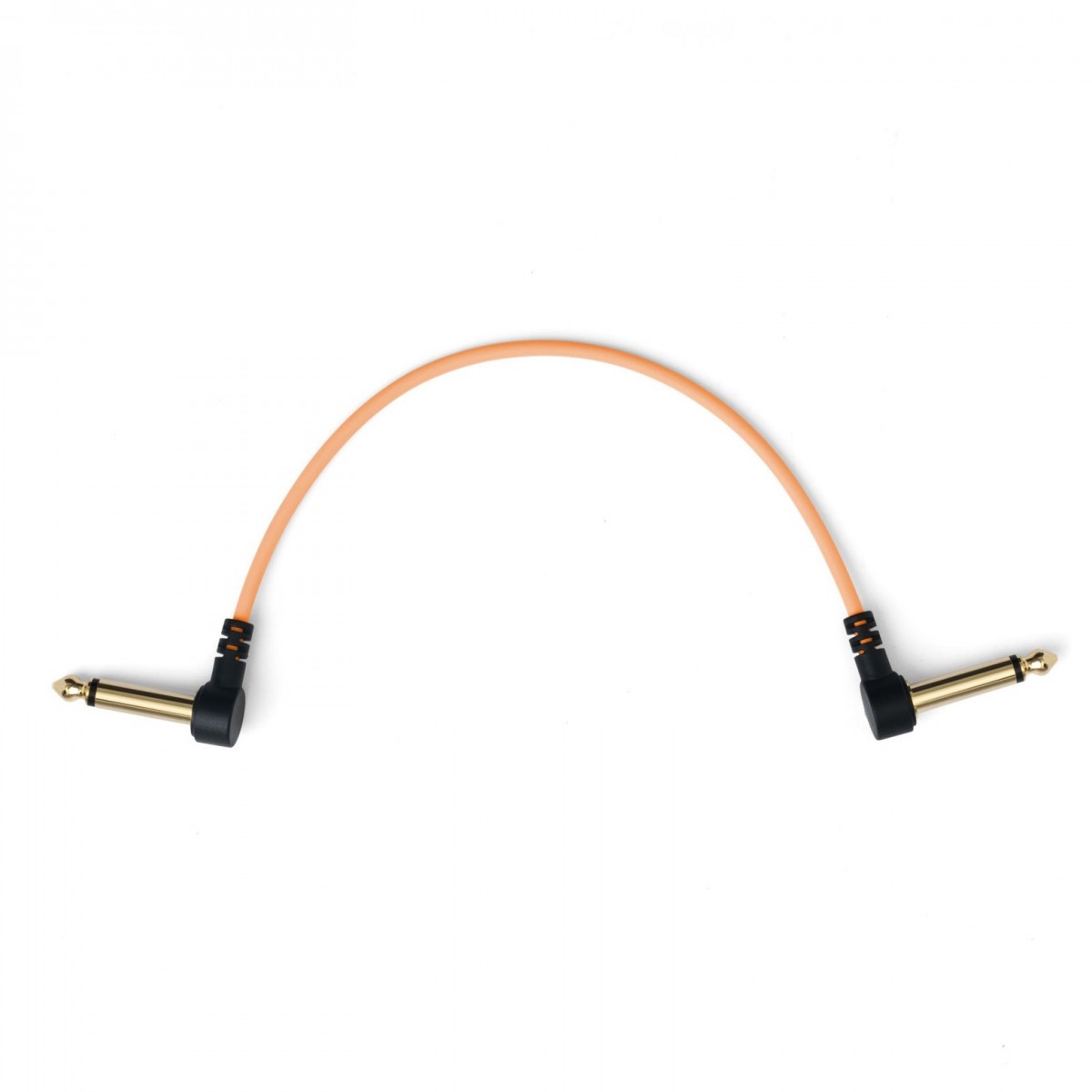 MyVolts Candycords Pedal Cable 6.35mm Angled - 10cm Sunset - Image 1