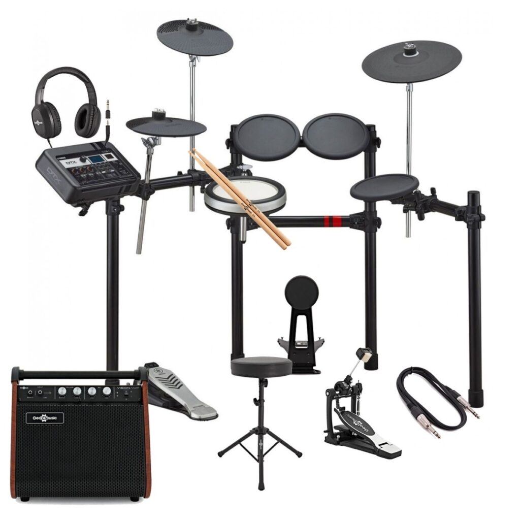 Yamaha DTX6K-X Electronic Drum Kit w/ Single Pedal Complete Bundle