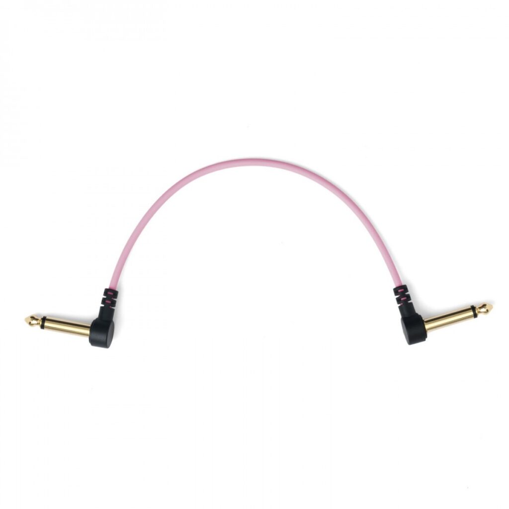 MyVolts Candycords Pedal 6.35mm Angled Cable - 10cm Marshmallow