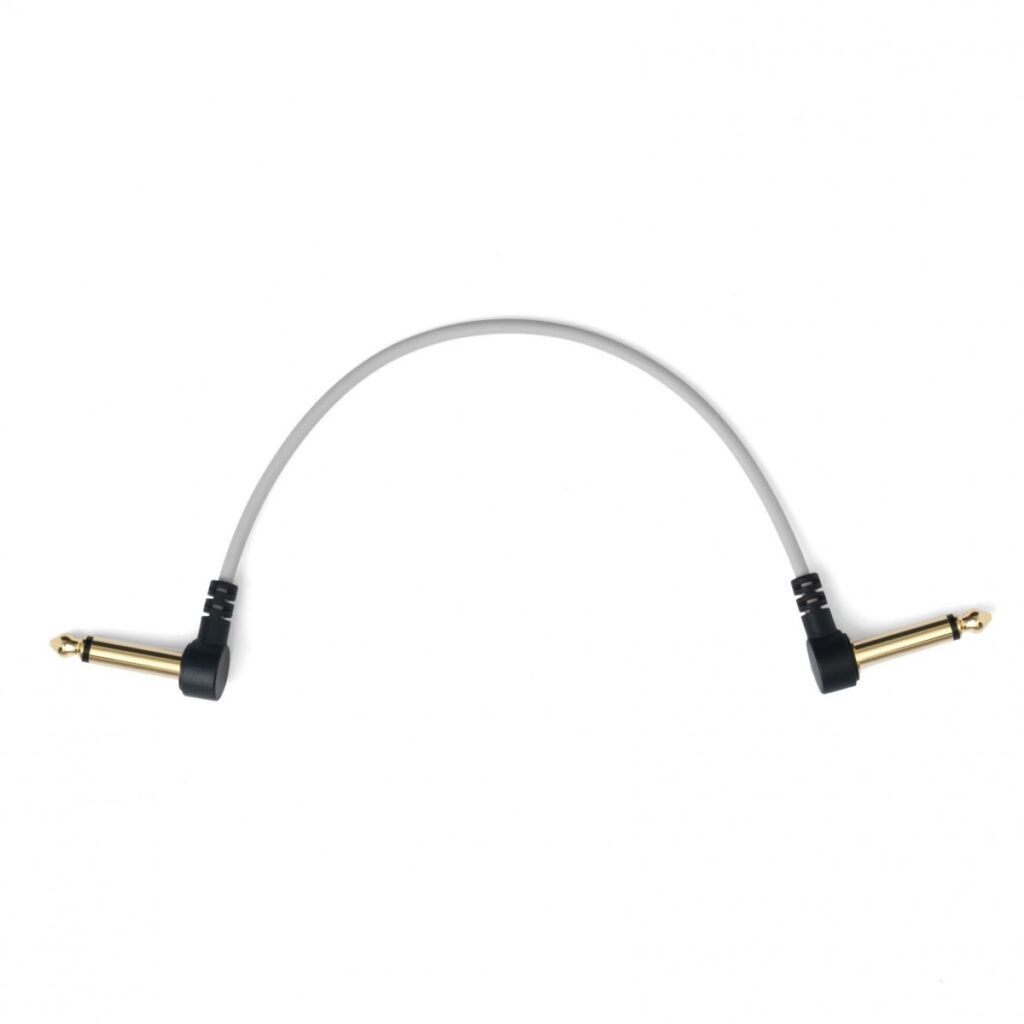 MyVolts Candycords Pedal 6.35mm Angled Cable - 10cm Powder Grey