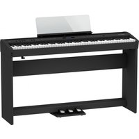 Roland FP-60X Digital Piano with Wood Frame Stand and Pedals Black