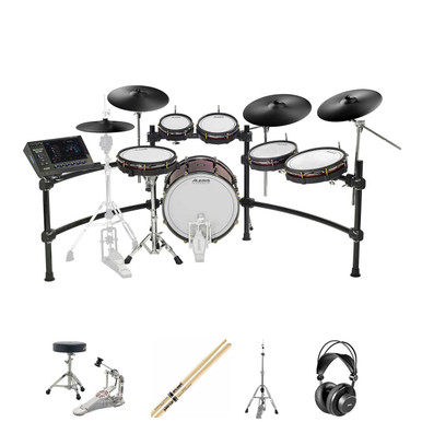 Alesis Strata Prime with Single Pedal, Headphones, Stool, HH Stand & Snare Stand