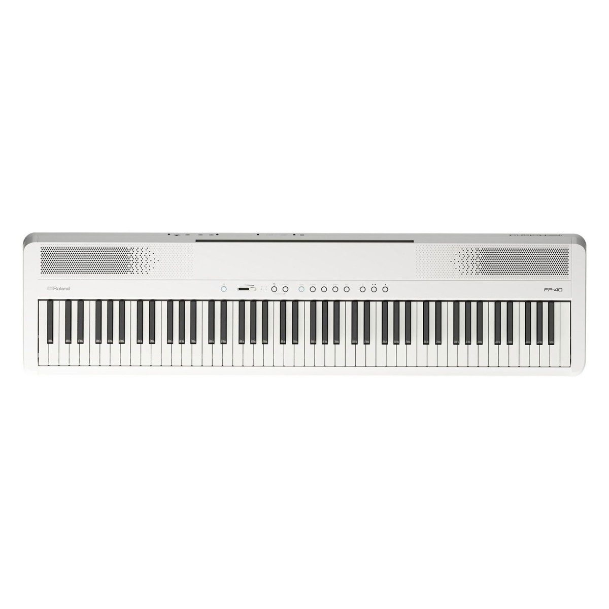 Roland FP-40 Digital Piano with Wood Frame Stand and Triple Pedal Unit White - Image 2