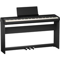 Roland FP-40 Digital Piano with Wood Frame Stand and Triple Pedal Unit Black