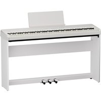 Roland FP-40 Digital Piano with Wood Frame Stand and Triple Pedal Unit White