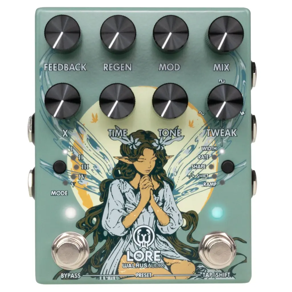 Walrus Audio Lore MKII Reverse Soundscape Generator FX Pedal in Green