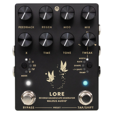 Walrus Audio Lore MKII Reverse Soundscape Generator FX Pedal in Black