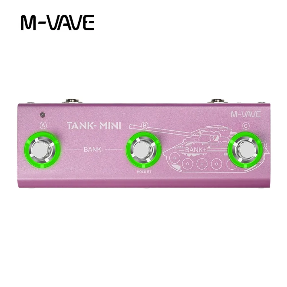 M-VAVE Tank Mini Multic Effect Guitar/ Bass Pedal Support IR and OTG Recording,Built-in Cab,Amp,Mod,FX,Delay and Reverb Effects