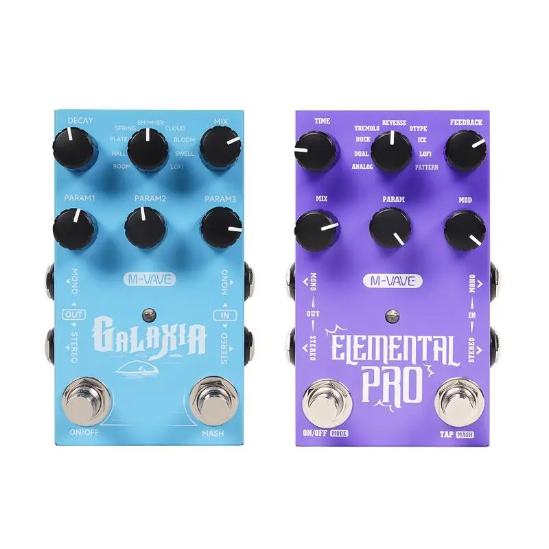 M‑VAVE GALAXIA Guitar Multi‑Effects Pedal Portable Effects Processor Amp Modeling Rechargeable Looper Stereo Reverb Pedal