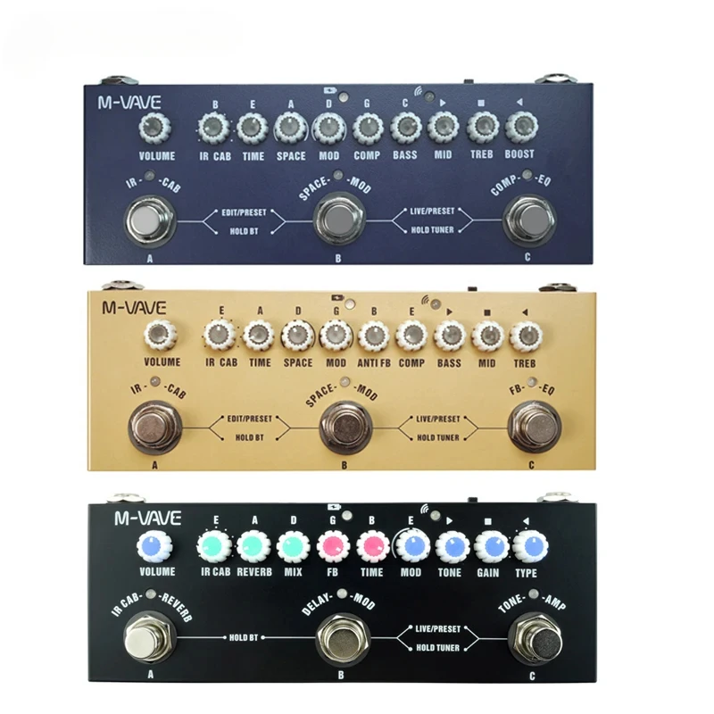 M vave CUBE BABY Portable Multifunctional Electric Guitar Effect Pedal Combined Guitar Pedal Recording Audio Interface Function