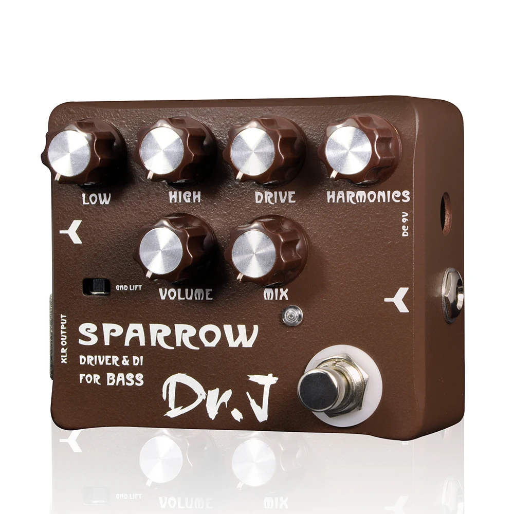 JOYO Dr. J Series D53 Bass Guitar Pedal DI & XLR Output True Bypass Overdrive Effect Classic Tube Amp Simulator Pedal