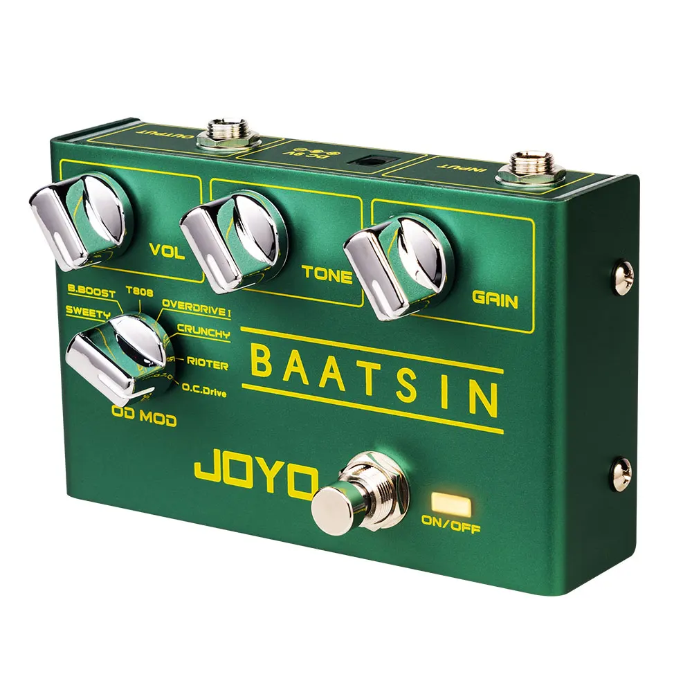 JOYO R-11 BAATSIN 8 in 1 Overdrive & Distortion Pedal Classic Overdrive/Distortion Sounds Pure Analogue Electric Guitar Pedal