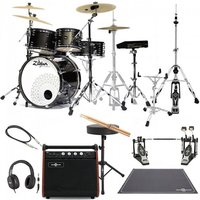 Zildjian ALCHEM-E Series Gold EX Kit with Double Pedal Custom Bundle